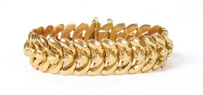 Lot 1115 - A Continental gold bracelet