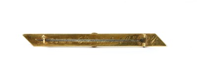 Lot 1035 - A Swedish gold pearl bar brooch