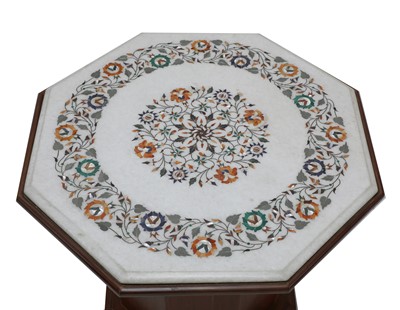 Lot 572 - A pietra dura marble octagonal table top