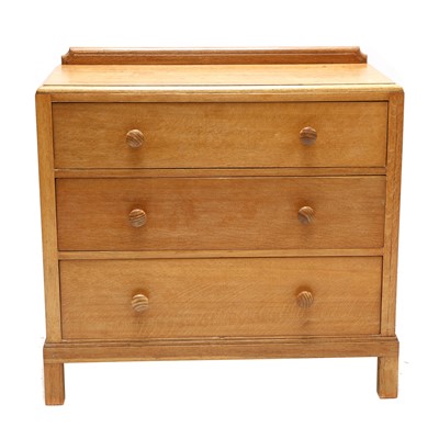 Lot 348 - A Cotswold style oak three drawer chest
