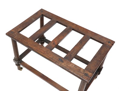 Lot 355 - A mahogany luggage stand