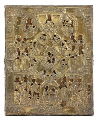 Lot 68 - A festival icon of the Mother of God of the Burning Bush