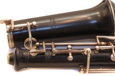 Lot 269 - A Cook & Son ebony oboe in case