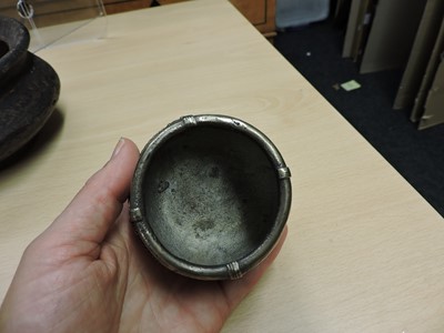 Lot 106 - A Chinese bronze jue cup