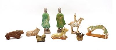 Lot 133 - A collection of Chinese terracotta figures