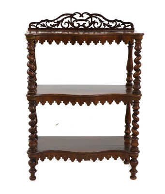 Lot 296 - An early Victorian rosewood whatnot