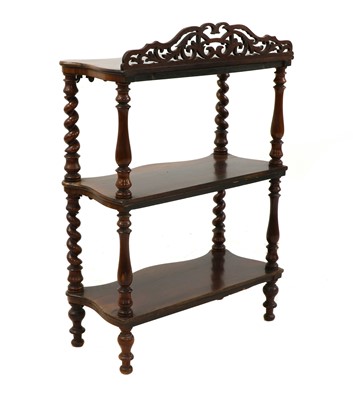 Lot 296 - An early Victorian rosewood whatnot