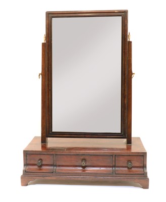 Lot 150 - A George II mahogany dressing mirror