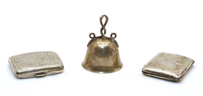 Lot 25 - A silver handbell