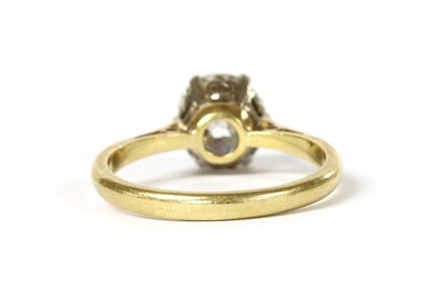 Lot 1166 - A gold single stone diamond ring