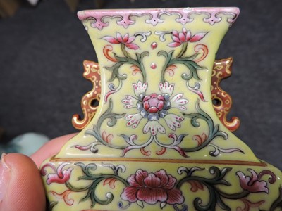 Lot 109 - A Chinese famille rose wall vase