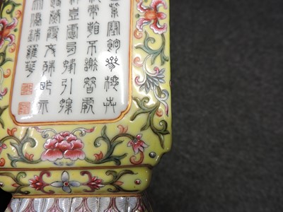 Lot 109 - A Chinese famille rose wall vase