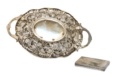 Lot 37 - A silver twin handled bowl