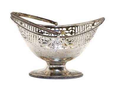 Lot 14 - A George III silver sugar basket