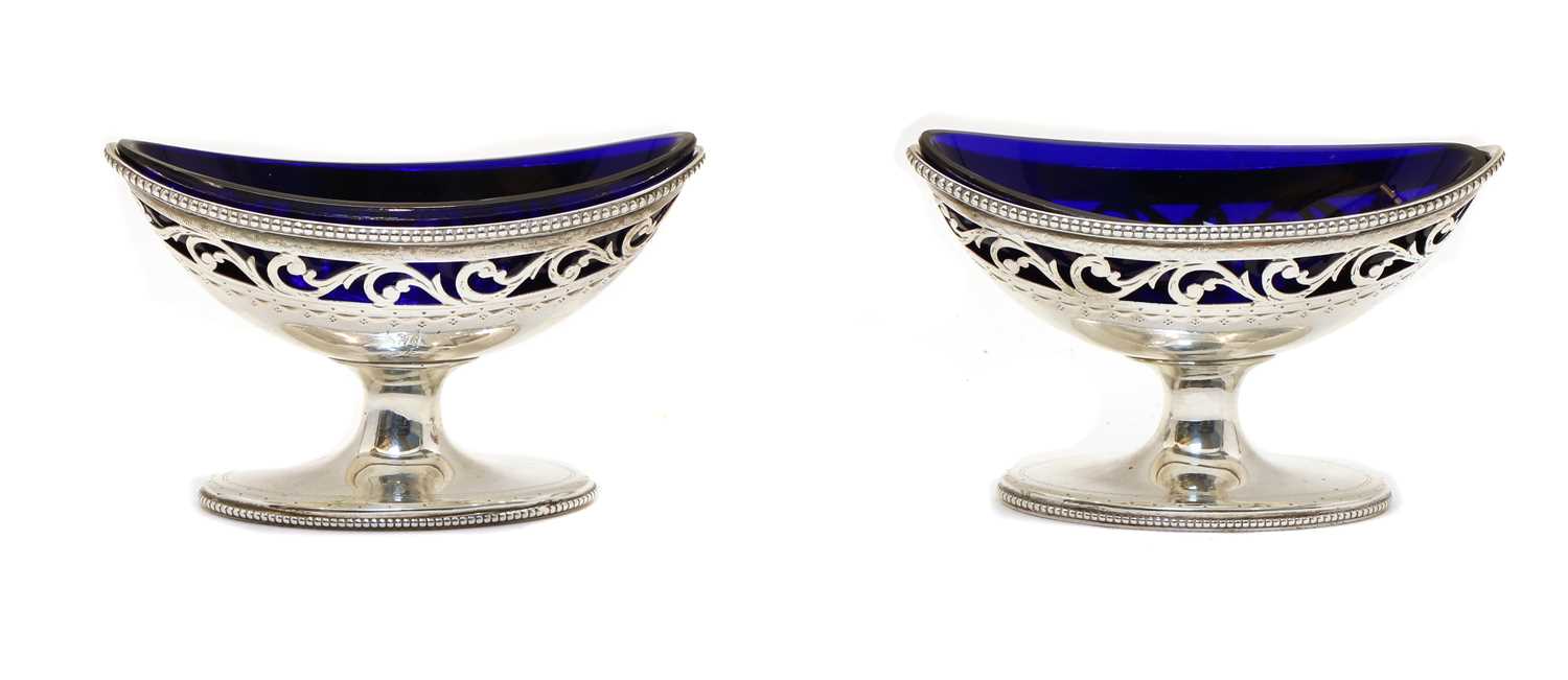 Lot 21 - A pair of George III silver table salts