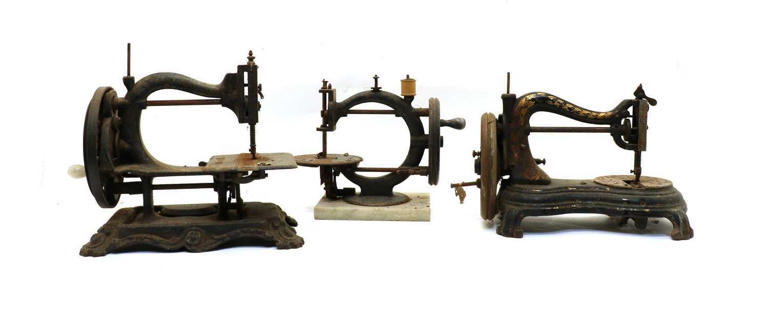 Lot 87 - Three old sewing machines