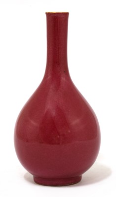 Lot 76 - A Chinese ruby-enamelled vase