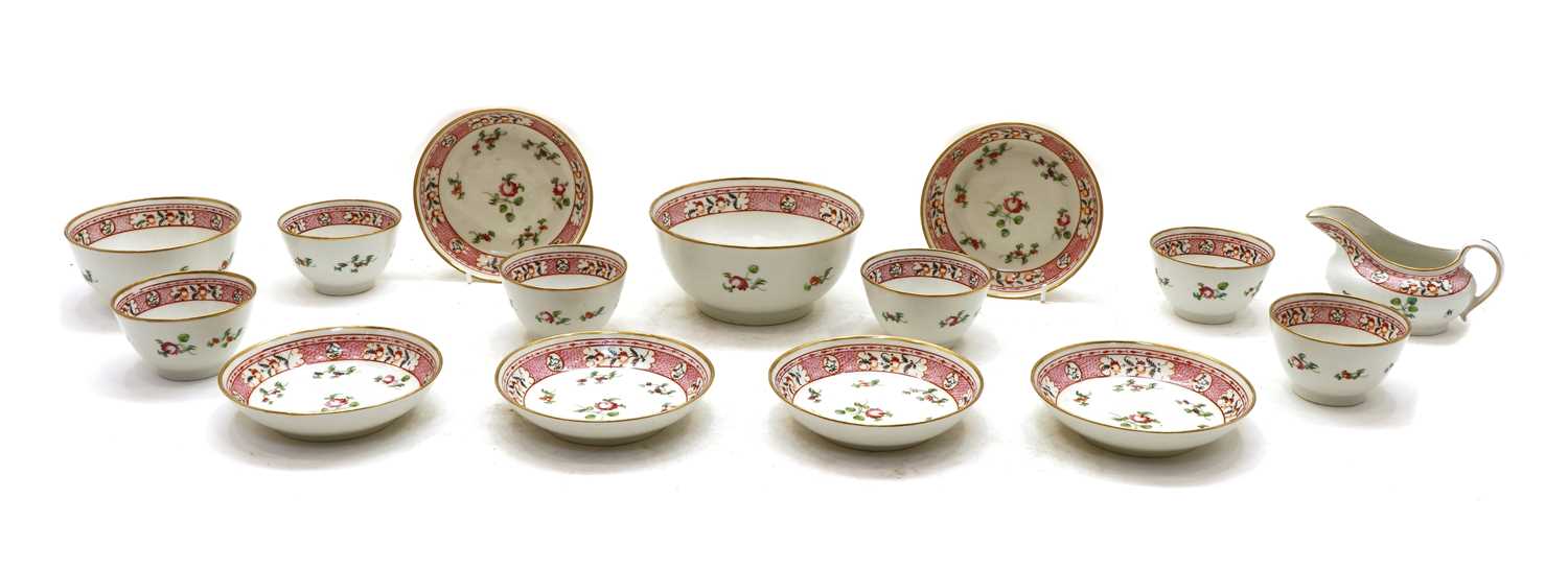 Lot 70 - A part 18th century porcelain part tea service