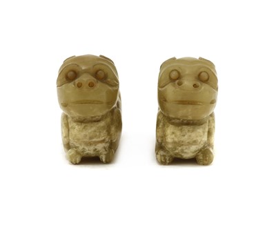 Lot 88 - A pair of Chinese jade carvings