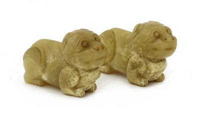 Lot 88 - A pair of Chinese jade carvings
