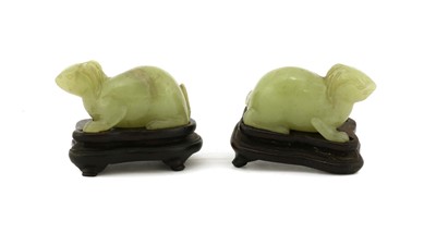 Lot 102 - A pair of Chinese jade carvings