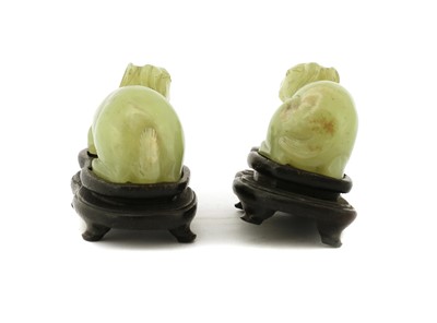 Lot 102 - A pair of Chinese jade carvings