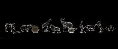 Lot 260 - A collection of crystal glass animals