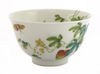 Lot 398 - A Chinese famille rose 'balsam pear' bowl