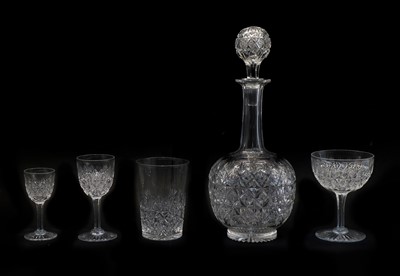 Lot 187 - A part suite of Thomas Webb ‘Wellington’ pattern crystal glassware