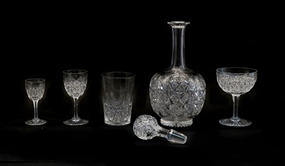 Lot 187 - A part suite of Thomas Webb ‘Wellington’ pattern crystal glassware