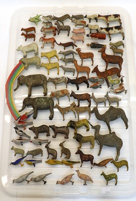 Lot 56 - A large collection of wooden Noah's Ark animals