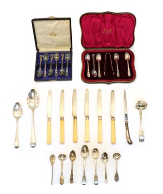 Lot 28 - A collection of silver flatware