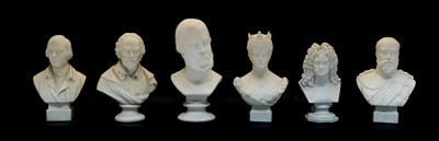 Lot 194 - A collection of Parian ware busts