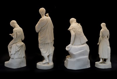 Lot 179 - A collection of Parian ware figures