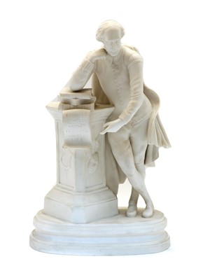 Lot 181 - A Victorian Parian ware figure of William Shakespeare