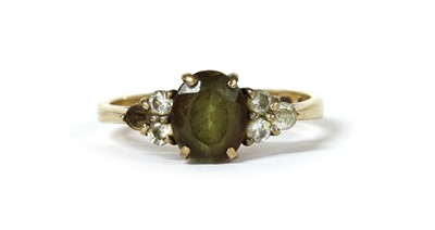 Lot 1271 - A 9ct gold andalusite and diamond ring