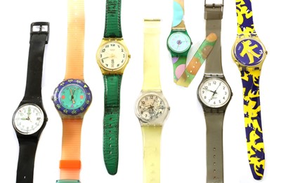 Lot 1553 - A quantity of Swatch watches