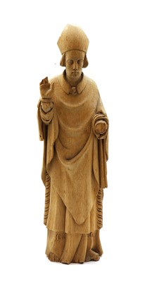 Lot 123 - An oak figure of a saint
