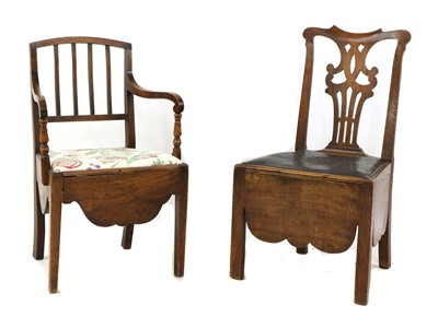 Lot 452 - Two commode chairs