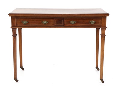 Lot 361 - An Edwardian inlaid walnut side table