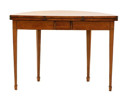 Lot 288 - A George III satinwood and rosewood crossbanded card table