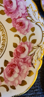 Lot 173 - A collection of Victorian ‘Cabbage Rose’ porcelain tea wares