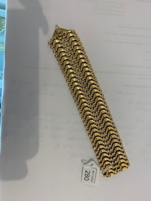 Lot 280 - A Continental gold bracelet