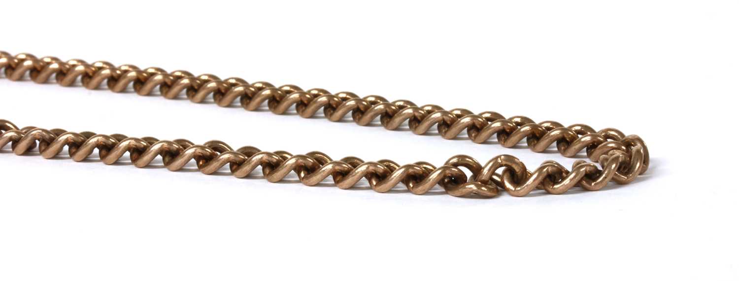 Lot 79 - A 9ct gold curb link necklace