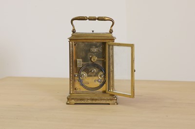 Lot 226 - A French brass cased carriage clock