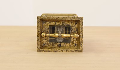Lot 225 - An English brass cased carriage clock