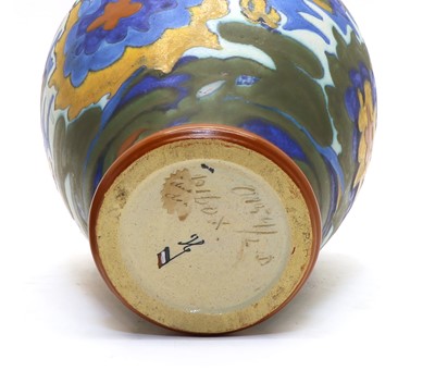 Lot 198 - A Gouda pottery vase and cover