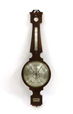 Lot 253 - A mahogany wheel barometer