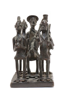 Lot 224 - A Benin bronze group