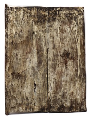 Lot 158 - A Drogan carved hardwood granary store or larder door